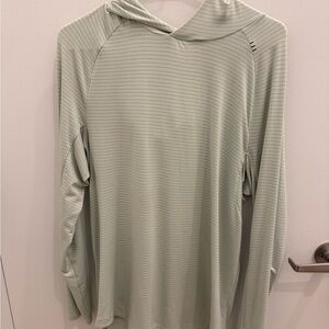 lululemon athletica Light Green Striped Hoodie